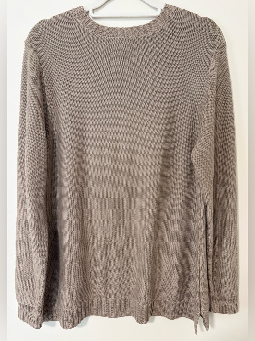 Coldwater Creek Light Brown Sunflower Oversized Cotton Blend Sweater - Picture 10 of 12